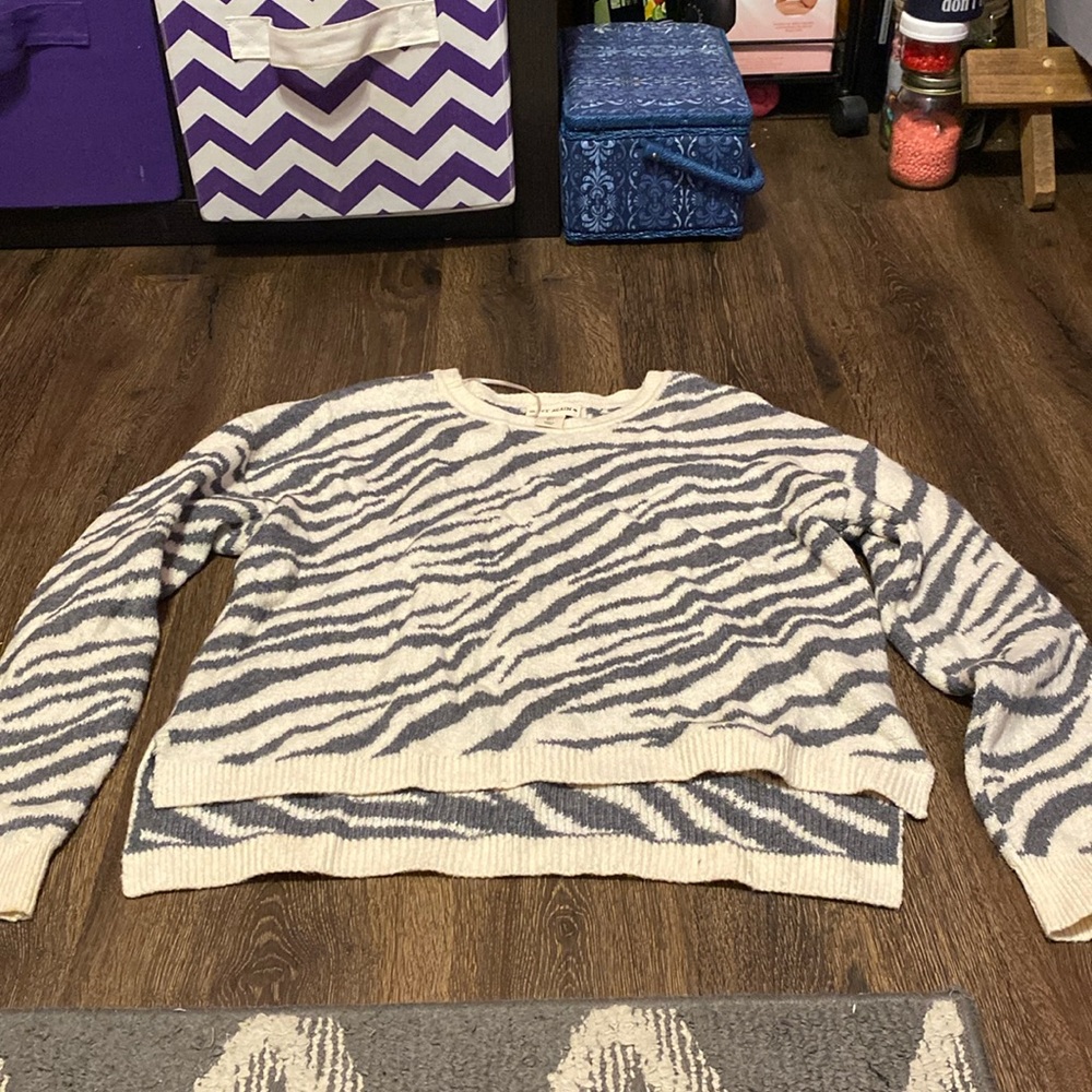 zebra print sweater